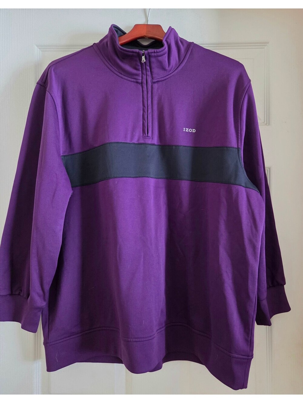 IZOD PerformX Golf Purple and Black Half Zip Pullover Sweatshirt XXL